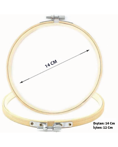 NAKIŞ AHŞAP VİDALI KASNAK - 14 CM - 1 ADET