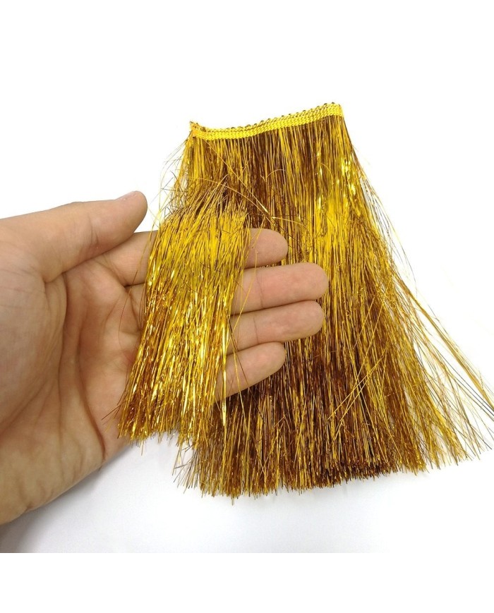 1 Metre - Simli Saçak 20 cm - Gold