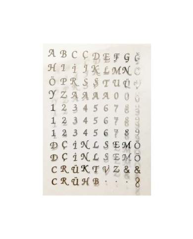 Epoksi Asetat Harf - 5'li Karışı Set