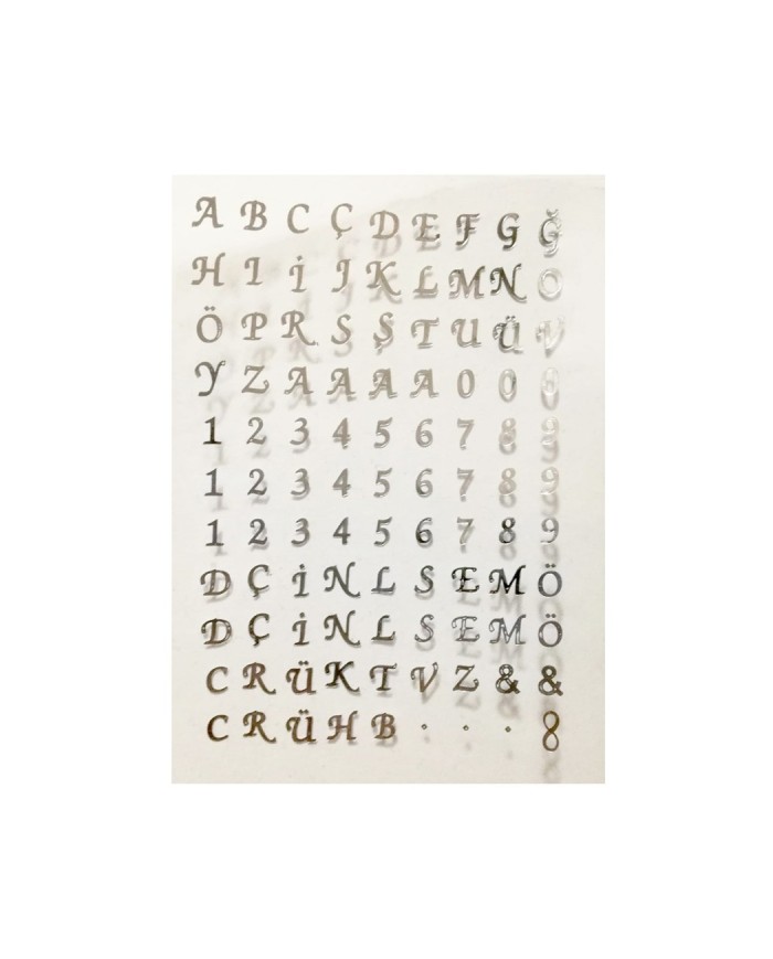 Epoksi Asetat Harf - 5'li Karışı Set