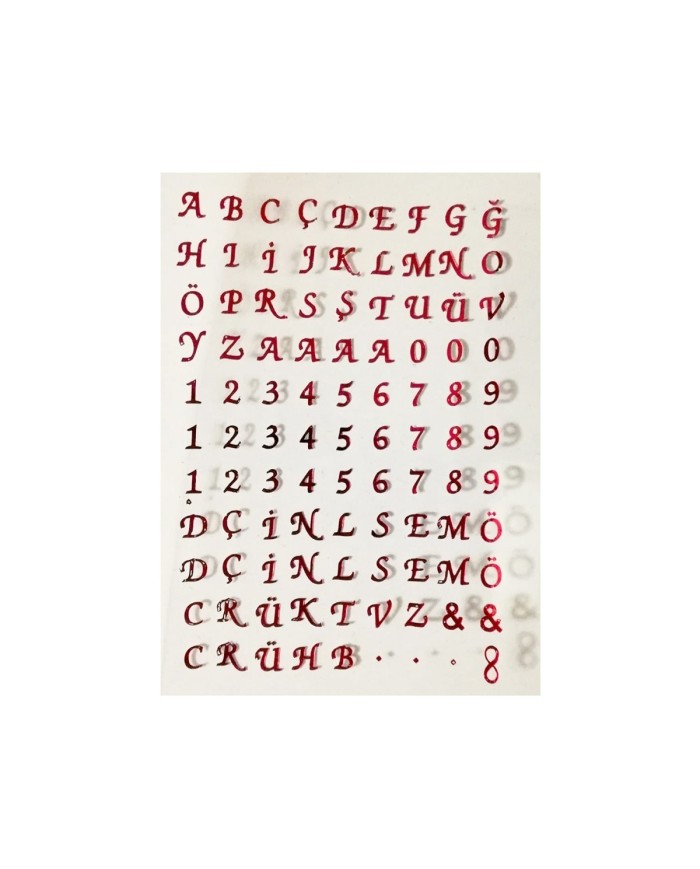 Epoksi Asetat Harf - 5'li Karışı Set