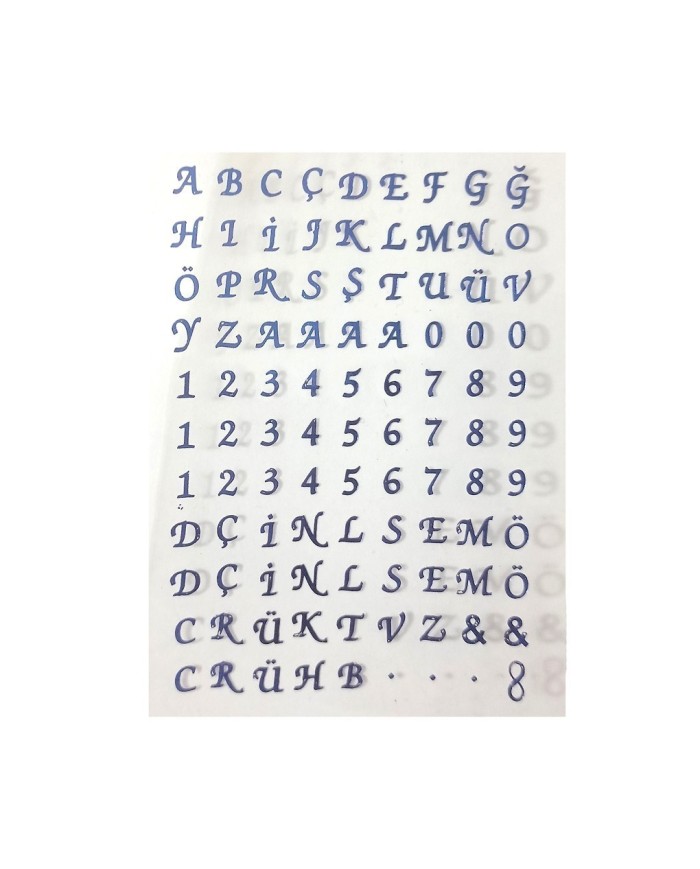 Epoksi Asetat Harf - 5'li Karışı Set