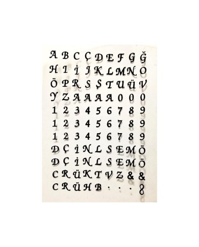 Epoksi Asetat Harf - 5'li Karışı Set