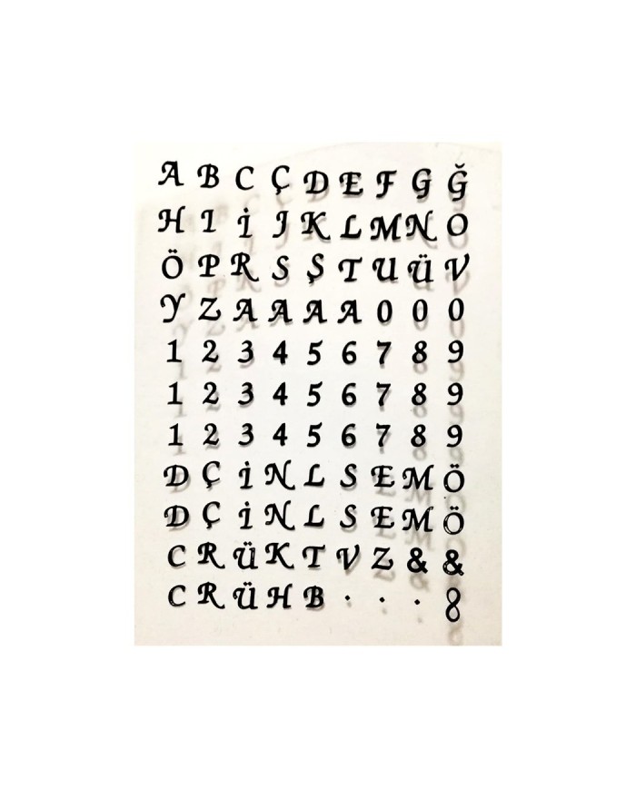 Epoksi Asetat Harf - 5'li Karışı Set