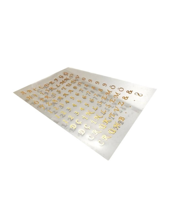 Epoksi Asetat Harf -Gold - 5 Adet