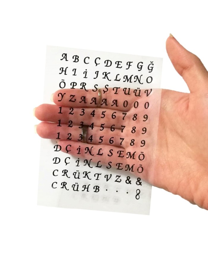 Epoksi Asetat Harf - Siyah - 5 Adet