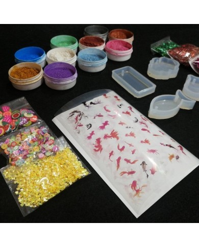 Anahtarlık ve Takı Reçine Epoksi Seti - Boya Seçmeli - A03