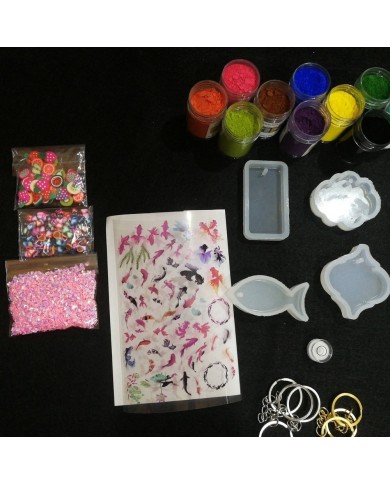 Anahtarlık ve Takı Reçine Epoksi Seti - Boya Seçmeli - A04