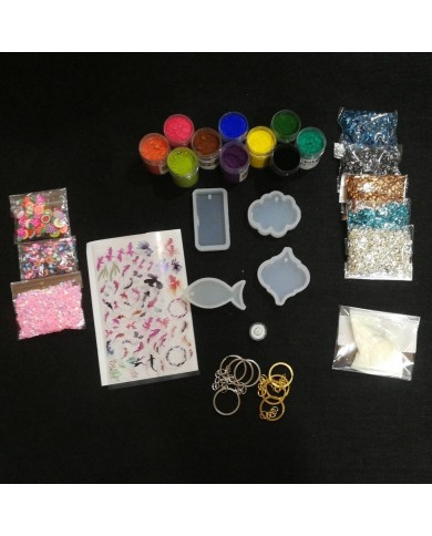 Anahtarlık ve Takı Reçine Epoksi Seti - Boya Seçmeli - A04