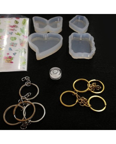 Anahtarlık ve Takı Reçine Epoksi Seti - Boya Seçmeli - A05