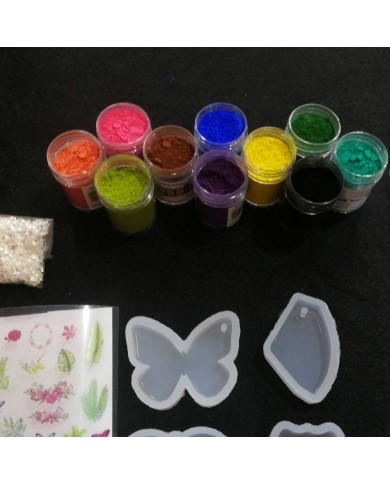 Anahtarlık ve Takı Reçine Epoksi Seti - Boya Seçmeli - A05