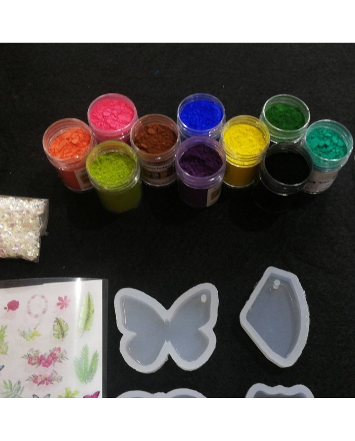 Anahtarlık ve Takı Reçine Epoksi Seti - Boya Seçmeli - A05