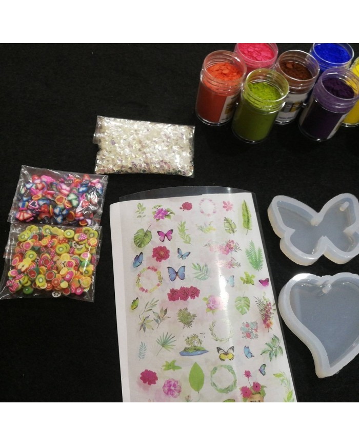 Anahtarlık ve Takı Reçine Epoksi Seti - Boya Seçmeli - A05