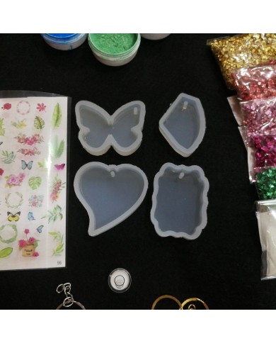 Anahtarlık ve Takı Reçine Epoksi Seti - Boya Seçmeli - A06