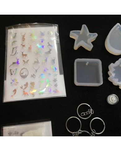 Anahtarlık ve Takı Reçine Epoksi Seti - Boya Seçmeli - A07