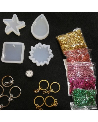 Anahtarlık ve Takı Reçine Epoksi Seti - Boya Seçmeli - A07