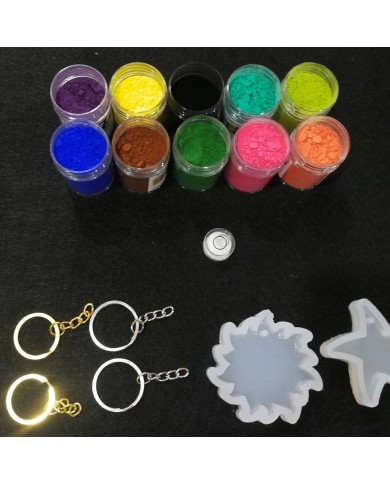 Anahtarlık ve Takı Reçine Epoksi Seti - Boya Seçmeli - A08