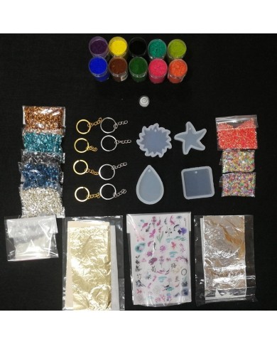 Anahtarlık ve Takı Reçine Epoksi Seti - Boya Seçmeli - A08