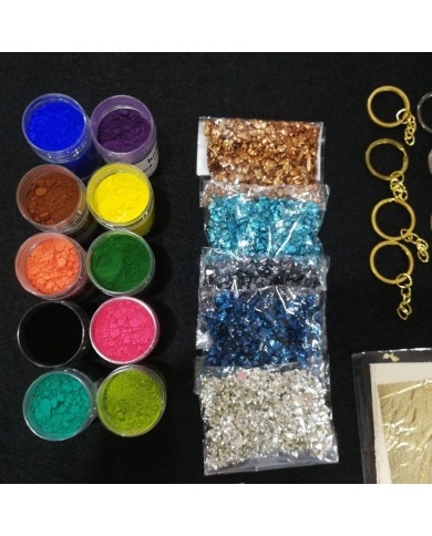 Anahtarlık ve Takı Reçine Epoksi Seti - Boya Seçmeli - A09