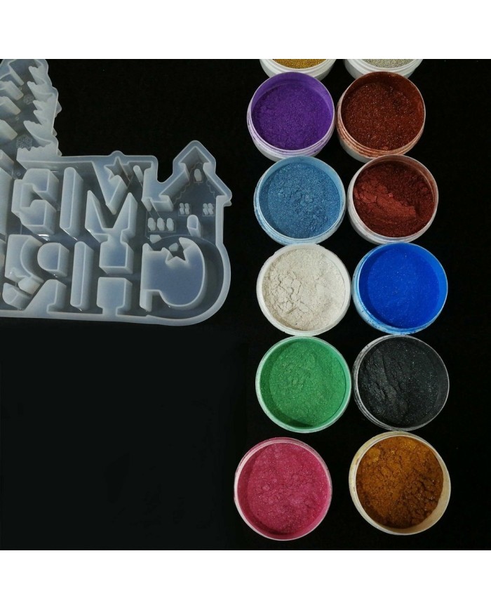 Yılbaşı Merry Chrıstmas Reçine Epoksi Seti - Boya Seçmeli - A132