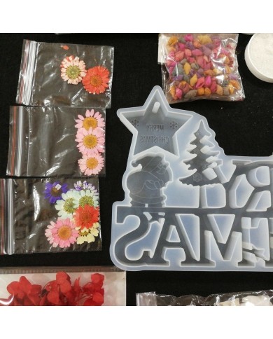 Yılbaşı Merry Chrıstmas Reçine Epoksi Seti - Boya Seçmeli - A133