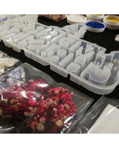 Yılbaşı Merry Chrıstmas Reçine Epoksi Seti - Boya Seçmeli - A133