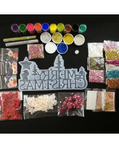 Yılbaşı Merry Chrıstmas Reçine Epoksi Seti - Boya Seçmeli - A133