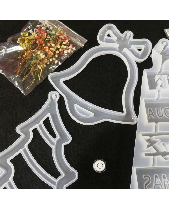 Yılbaşı Merry Chrıstmas Reçine Epoksi Seti - Boya Seçmeli - A134