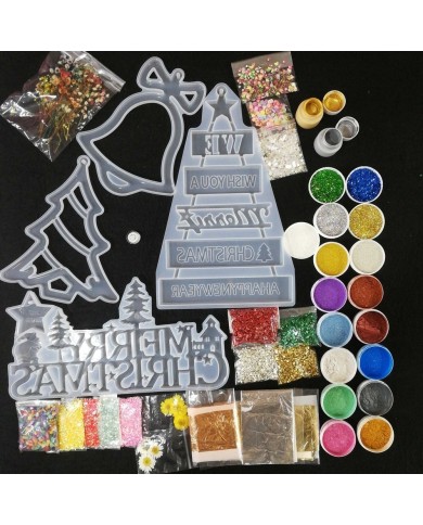 Yılbaşı Merry Chrıstmas Reçine Epoksi Seti - Boya Seçmeli - A134
