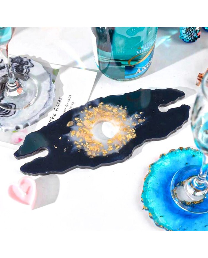 Reçine Epoksi Silikon Kalıp Bardak altı, Şaraplık -Kod:208