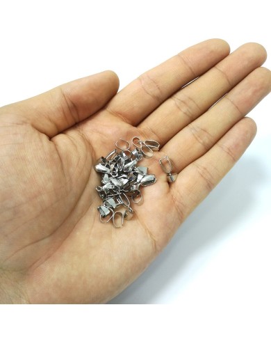 Reçine Epoksi Takı Kıskacı - Nikel Gümüş - 100 Adet