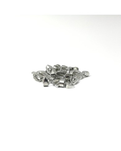 Reçine Epoksi Takı Kıskacı - Nikel Gümüş - 100 Adet