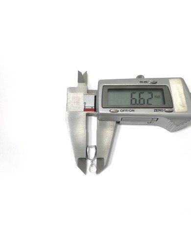 Reçine Epoksi Takı Kıskacı - Gümüş - 6.5 mm - 100 Adet