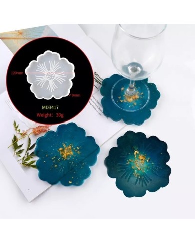 Epoksi Reçine Silikon Kalıp Seti - DesenliÇiçek Seti -Kod:280-281