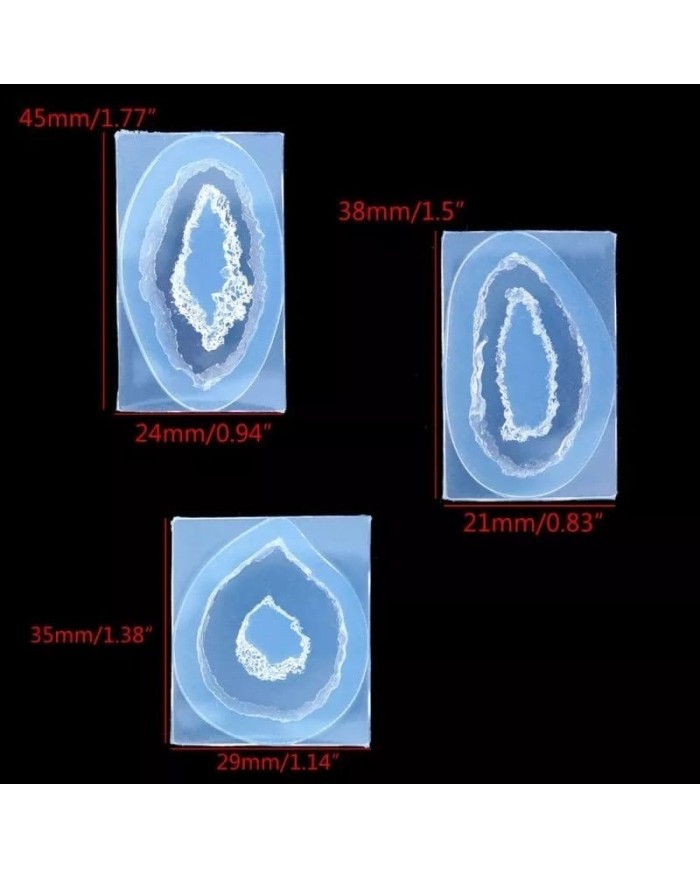 Reçine Kolye Küpe Silikon Epoks Reçine Kalıp Kolye - Kod:117