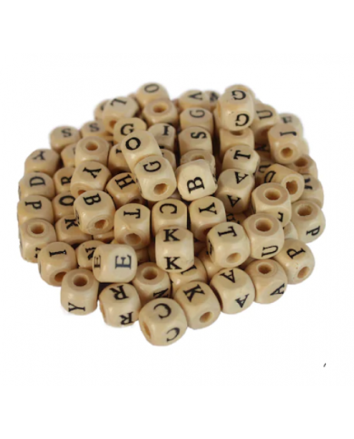 Ahşap Harf Boncuk 10mm 100 gr