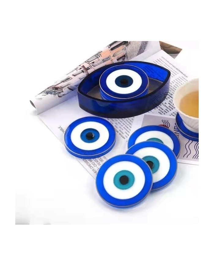 Nazar Değmesin Muhabbete Bardak Altı Stant Epoksi Reçine Silikon Kalıp Set -Kod:1010