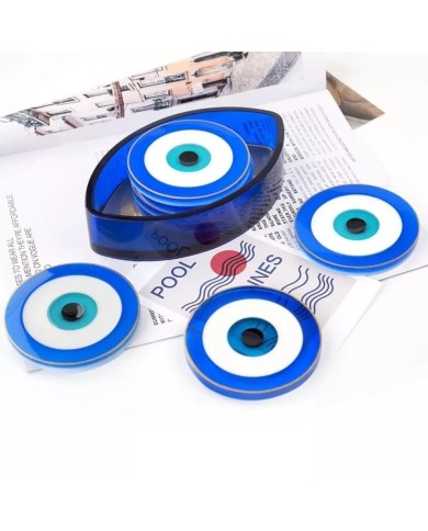 Bardak Altı Nazar Değmesin Muhabbete Epoksi Reçine Silikon Kalıp-Kod:1010-B