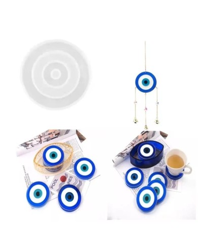 Bardak Altı Nazar Değmesin Muhabbete Epoksi Reçine Silikon Kalıp-Kod:1010-B