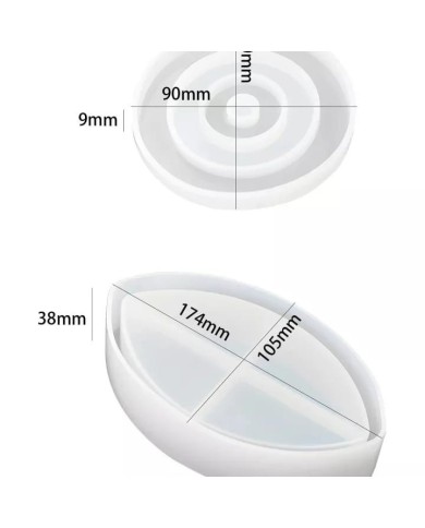 Bardak Altı Nazar Değmesin Muhabbete Epoksi Reçine Silikon Kalıp-Kod:1010-B