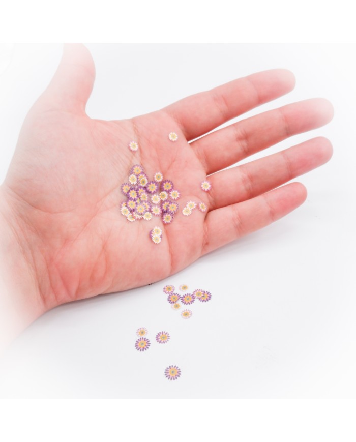 5D Çiçek Menekşe Renklerinde