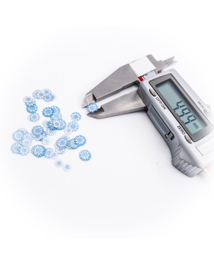 5D Mavi Renkli Mini Çiçek