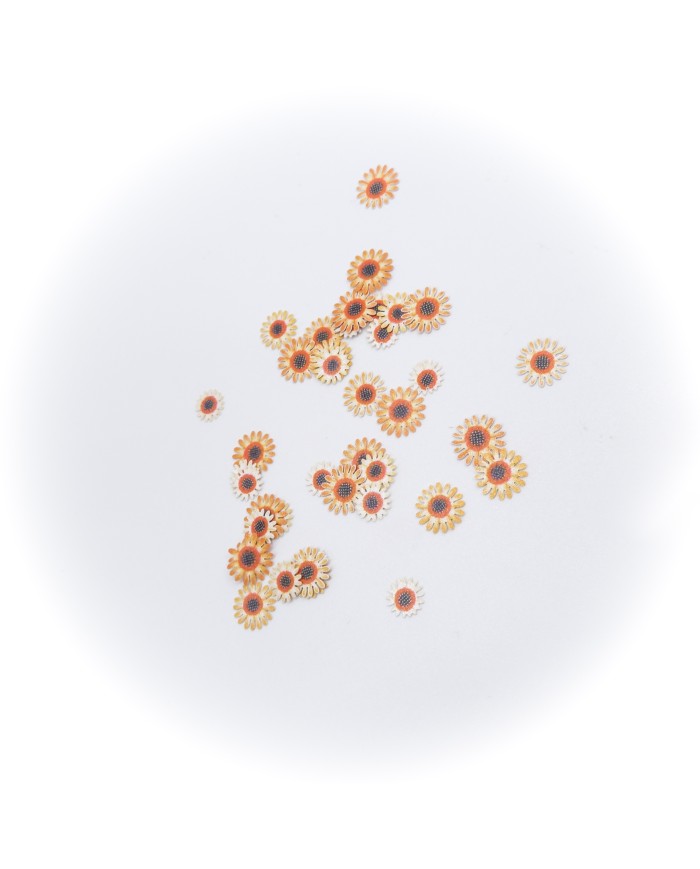 5D Renkli Mini Papatya Turuncu