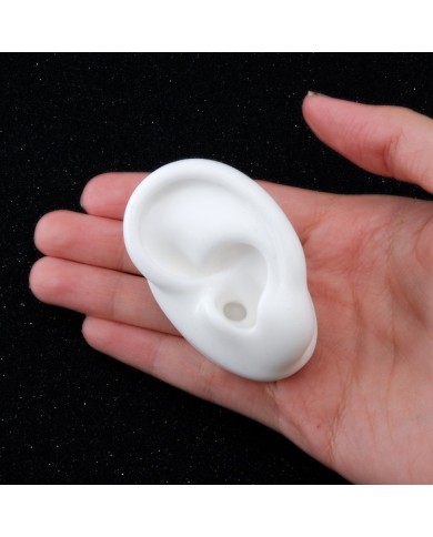 Silikon Kulak Sağ 25 Adet Beyaz - Takı ve Bijuteri Küpe Mankeni