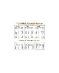 Rattan Doğal Bambu Çubuk 3 KG - 4 mm Örgü Rattan İp