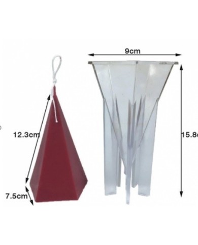 Beşgen Piramit Mika Mum Kalıbı