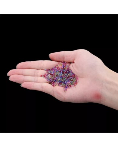 Beyaz Uçan Baloncuk Cam Boncuk Deliksiz 10 Gr