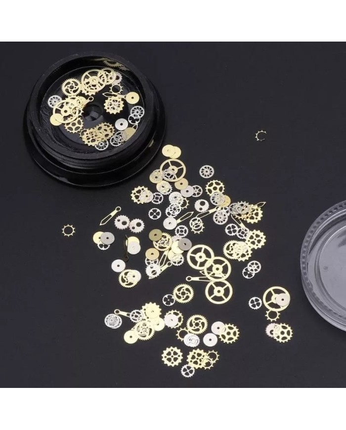 Mekanizma Metal Pul Epoksi Ve Tırnak Süsleme