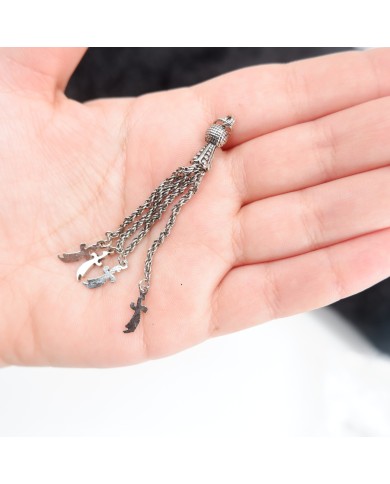 Tesbih İmameleri Gümüş Püskül Zülfikar - 5 Adet