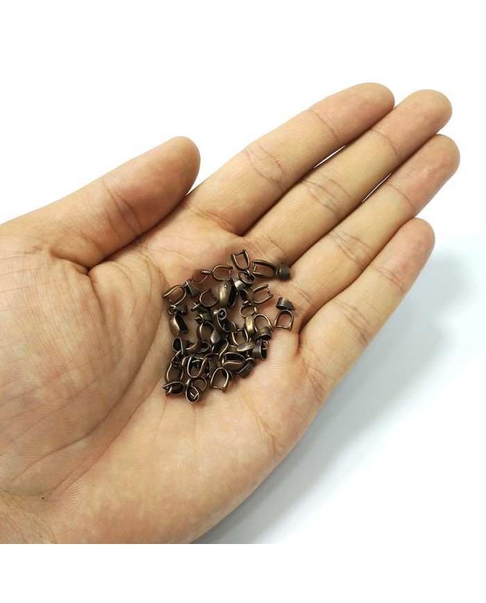 25 Adet- Reçine Epoksi Takı Kıskacı- Bakır Eskitme